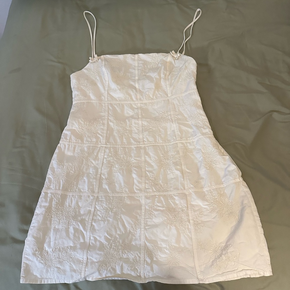 Zara White Spaghetti Strap Dress